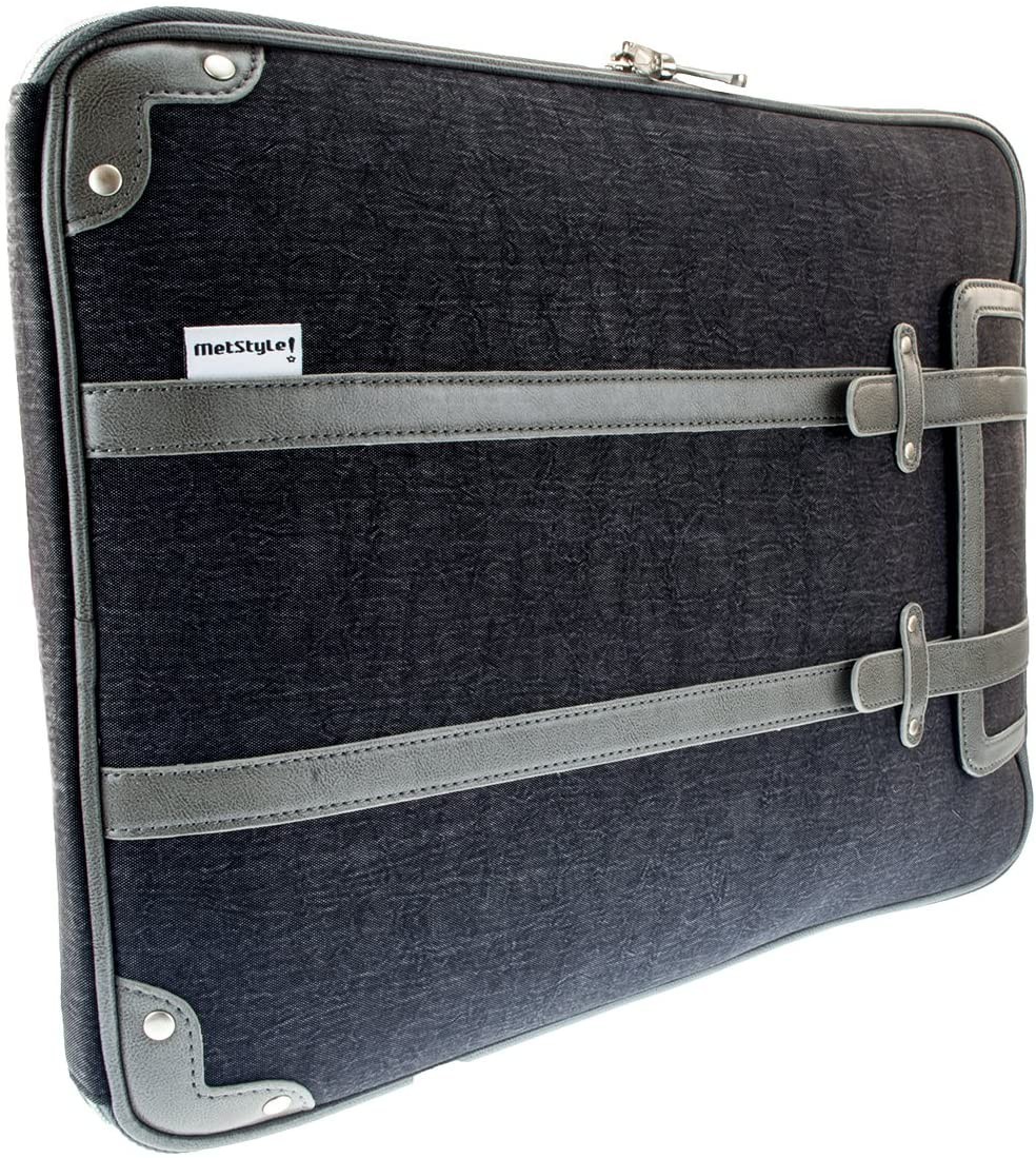 Metstyle Milano Laptop Notebook Sleeve Carry Case for upto 15.4"" Laptops Grey