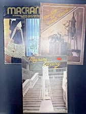 Vintage 1970s Macrame Instruction Booklets Lot of 3 Patterns Projects VGC