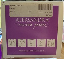 Russian Pointe Aleksandra Muse U-Cut Pointe Shoes Pink MD 39 W5 V2 FM