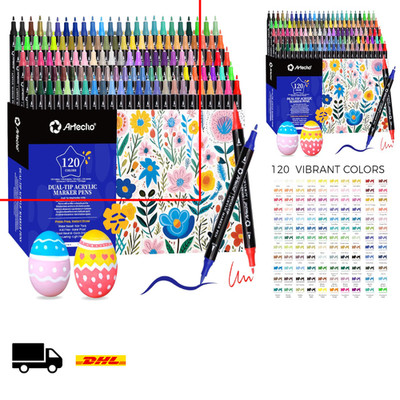 Artecho Acrylfarbenstift Doppelspitze 120 Farben Fein
