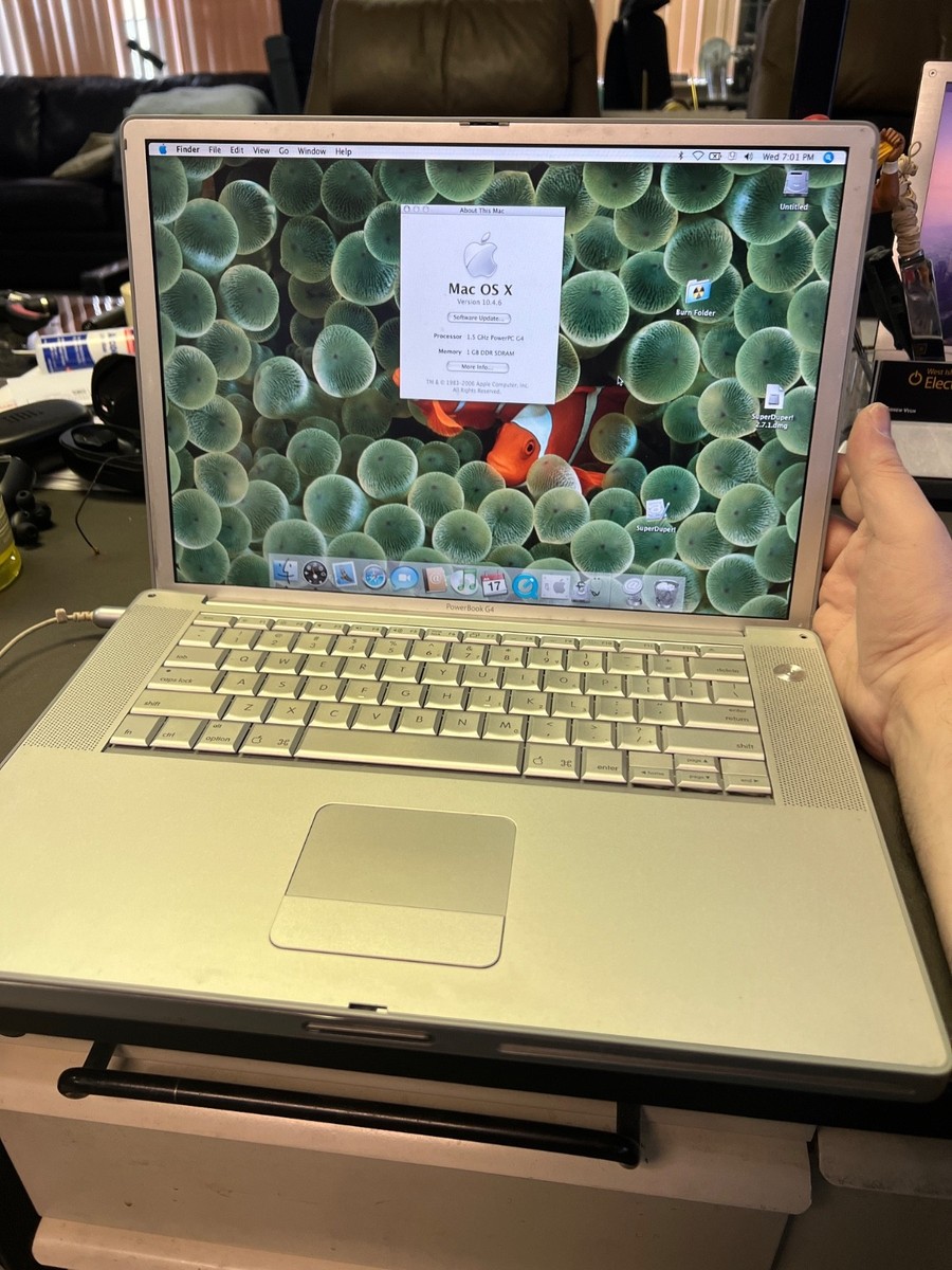 Apple PowerBook G4 15” 1.5GHz 1GB RAM 80GB MAC OSX 10.4 & OS 9