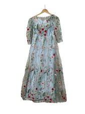 NWT TS Couture Maxi Dress Womens Size 10 Embroidered Floral Prom Fairy Lined