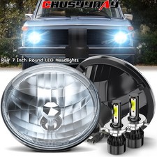 Pair DOT 7 inch Round LED Headlights High Low...