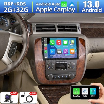 9'' Wireless Carplay For GMC Sierra 2007-2013 Car Radio Android 13 Stereo GPS BT