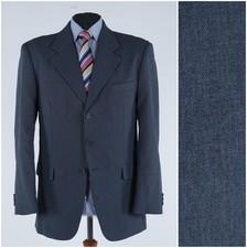 Mens Vintage Blazer 44R UK Size BRAGARD Dark Grey Sport Coat Jacket