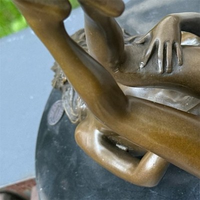 Bronze Woman Statue Lady Sculpture Marble Deco V Mavchi Rare Art Female Decor