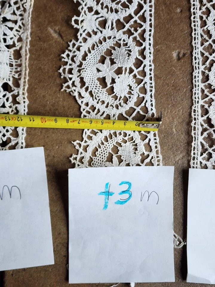 Lot Broderie Ancienne + 25 M Plus Divers Coutures Est France Tissus - Photo 3/4