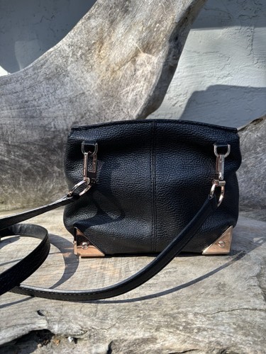 ALEXANDER WANG Marion Prisma Black Pebbled Leather Crossbody Bag - Picture 3 of 11