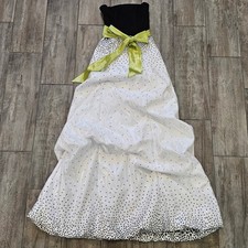 Jessica McClintock Gunne Sax Vintage 90s Strapless Polka Dot Dress Gown Size 1