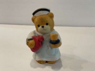 Vintage 1992 Lucy Rigg Enesco Porcelain Bear Lucy & Me NURSE Hot Water Bottle