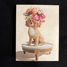 LIQUIDATING-Leanin’ Tree Any Occasion Blank Greeting Note Card (Posing Puppy)