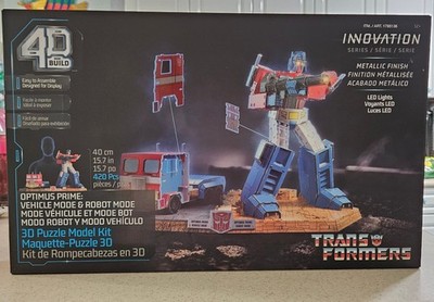 Transformers Optimus Prime 3D Model Kit 4D Build W/LED Lights 321 Pc. NIB