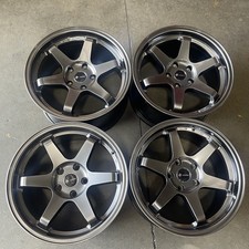 Used 17x9 Vors TR37 5x114.3 30 73.1 Hyper Black Wheels set-4