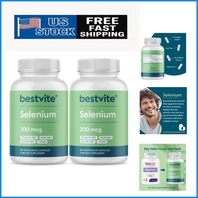 High-Purity Selenium 200mcg - 360 Vegetarian Capsules - Essential Trace Mineral