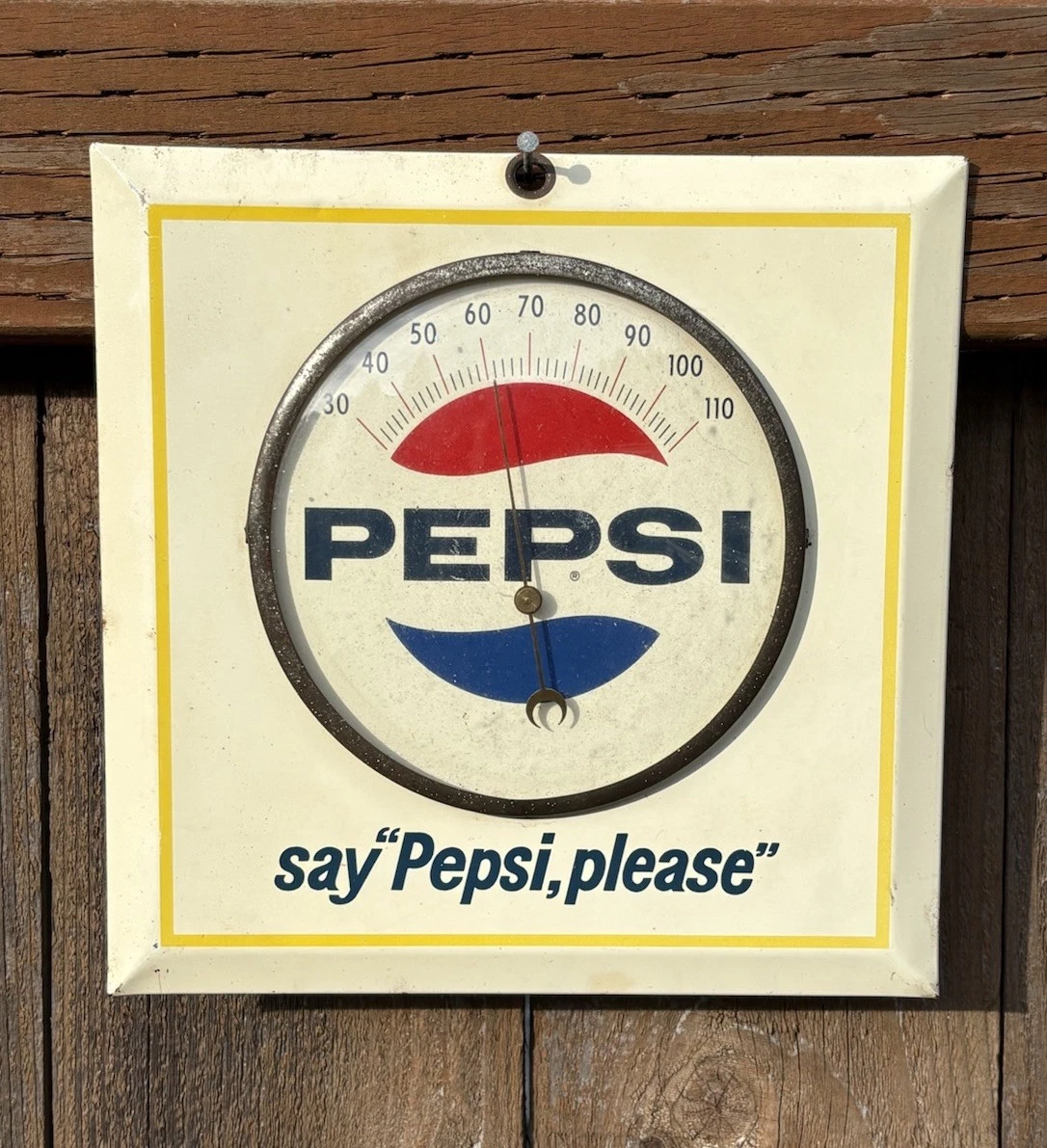 ペプシコーラ温度計 1969 ヴィンテージsay“Pepsi, please” Vintage