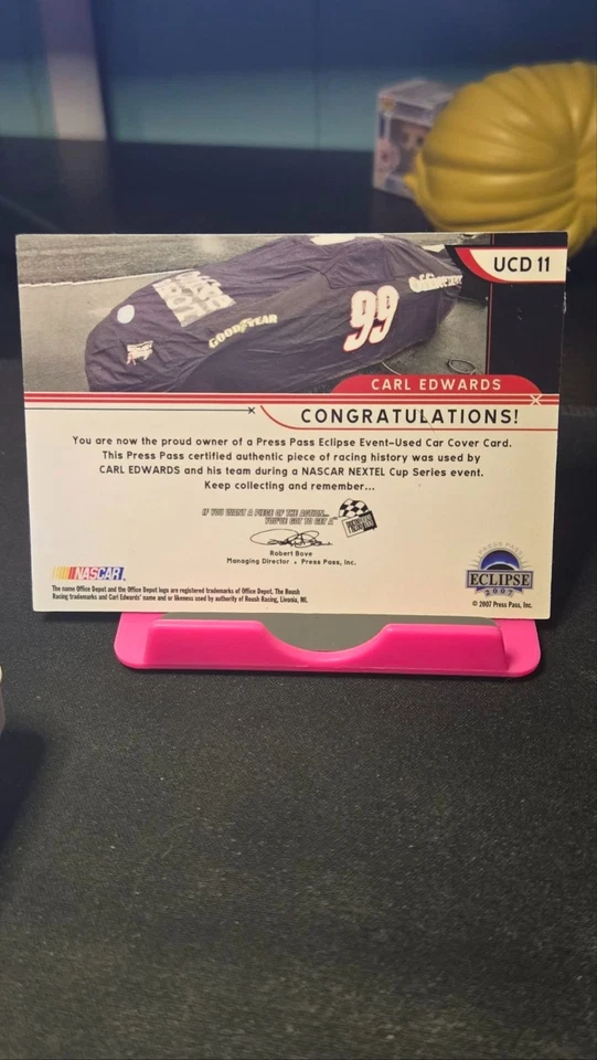 2007 Press Pass Eclipse - Under Cover Driver Series Carl Edwards  /270 - Image 2 of 2