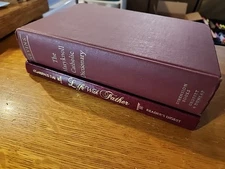 Lot of 2 Vintage Burgundy Hardcover Books - Nostalgic Staging Decor