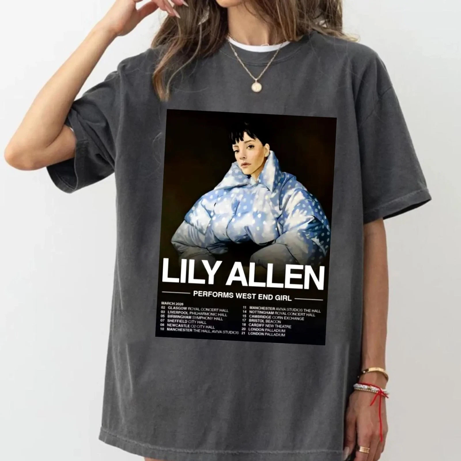 Lily Allen West End Girl Tour 2026 Vintage Washed T-shirt