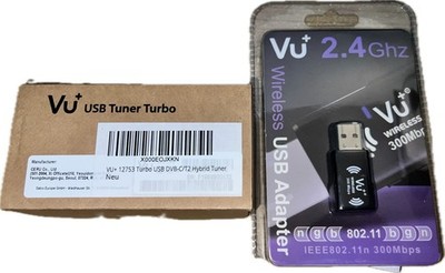 VU+ Turbo USB DVB-C/t2 Hybrid Tuner + Wireless USB Adapter 300 MBps WPS Setup