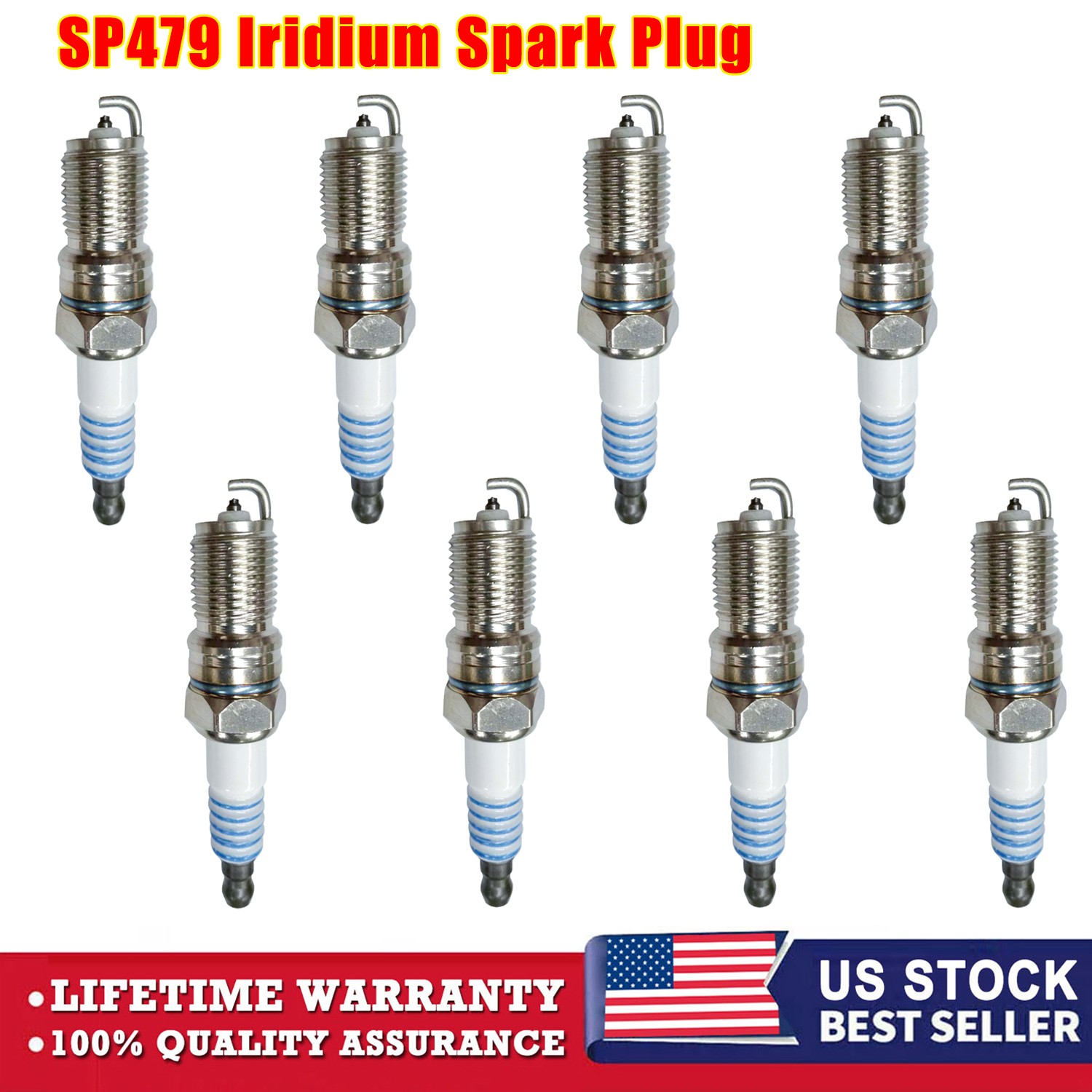 SP479 Iridium Spark Plug For Ford F-150 1997-2010 5.4L V8 For F-150 2010 6.2L V8