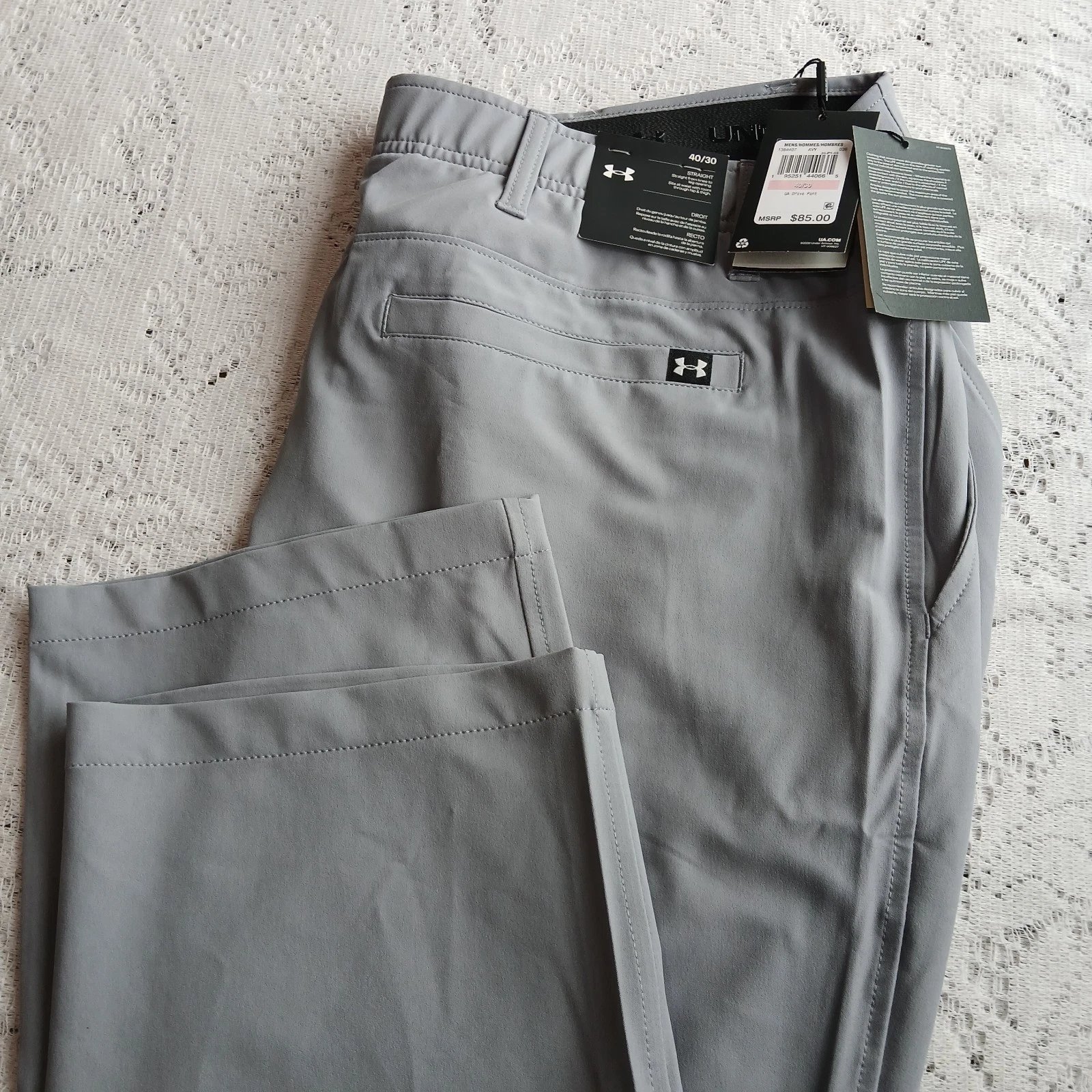 NWT Under Armour UA Drive Pants Men's 40x30 Gray Straight Golf Performance
Opens in a new window or
