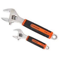 6"and 10"Cushion Grip Adjustable Wrench Set (2-Piece)