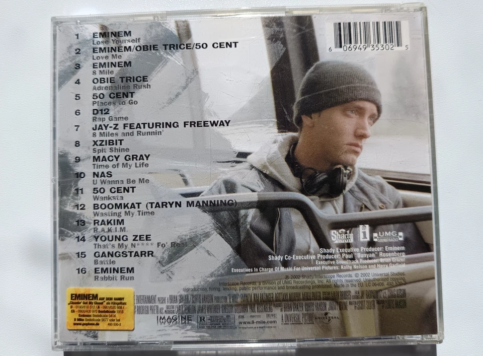 8Mile Eminem -CDAudioMusic From And Inspired By The Motion Picture (CD, 2002) - Bild 3 von 3