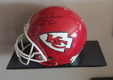 LEN DAWSON KANSAS CITY CHIEFS AUTOGRAPHED HELMET FULL SIZE RIDDELL WITH COA