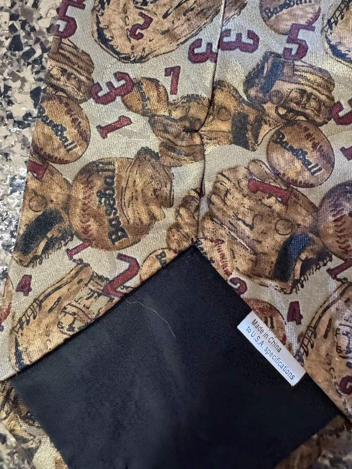 2 corbatas para hombre 1 Spencer & Lowe azul bate de béisbol guante captura 1 polo de béisbol Foto 2 de 4