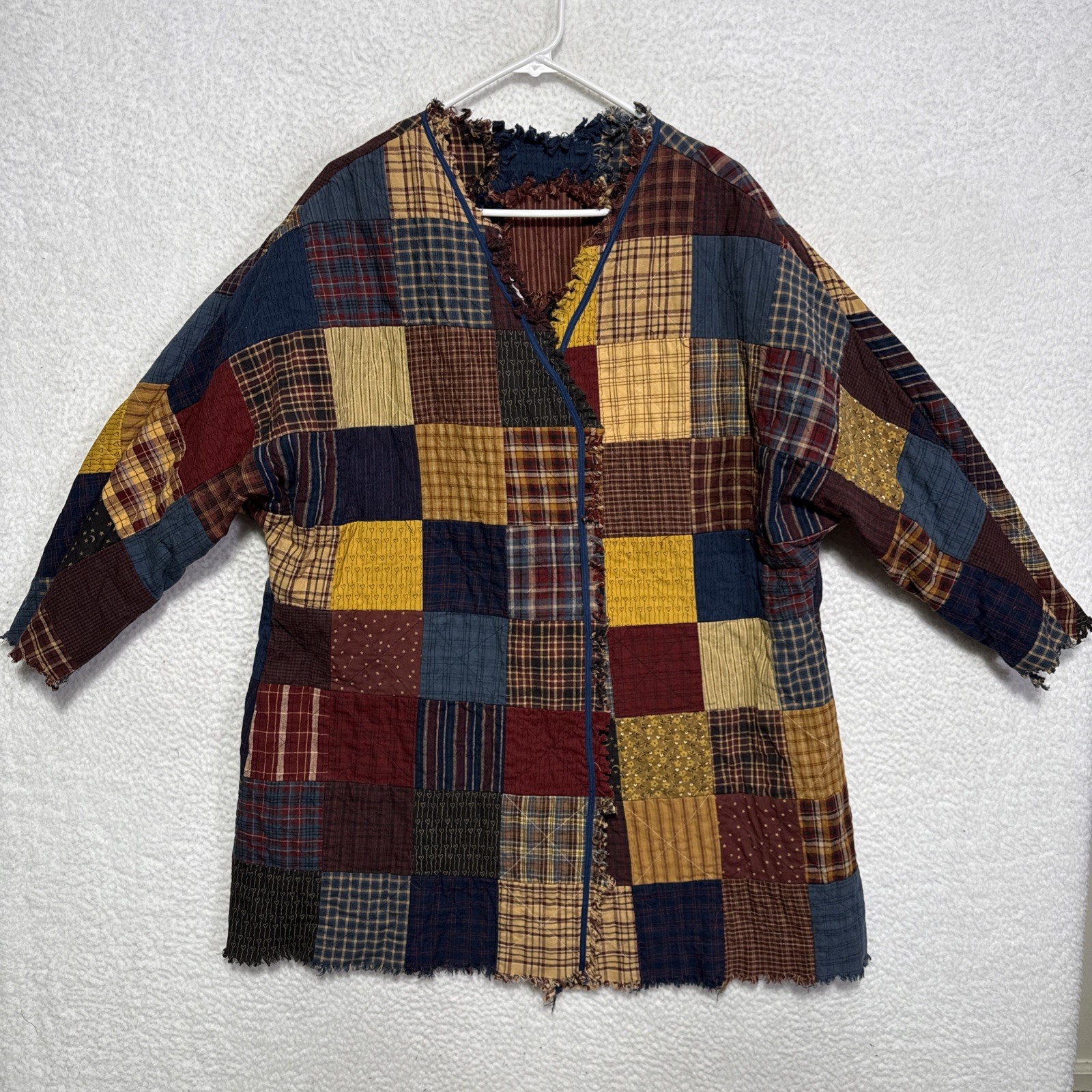 Vintage 90’s Handmade Patchwork Jacket Reversible… - image 3