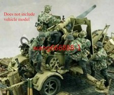 1:35 resin figure model Five German artillery soldiers Unassembled Unpainted