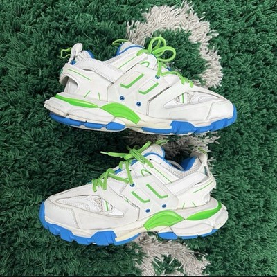 最安値❗️BALENCIAGA Size 7 - Balenciaga Track Sneaker White Green Blue - Super Clean