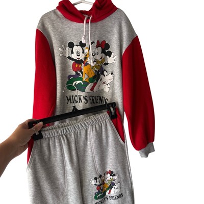 Vintage 90s Mickey & Friends Disney Sweatsuit Hoodie Joggers Set USA Boys 9-10 S