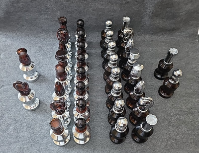 Vtg Full Set Avon Chess Pieces, + 4 Extras=36pcs, Empty & Full, Most Orig Boxes