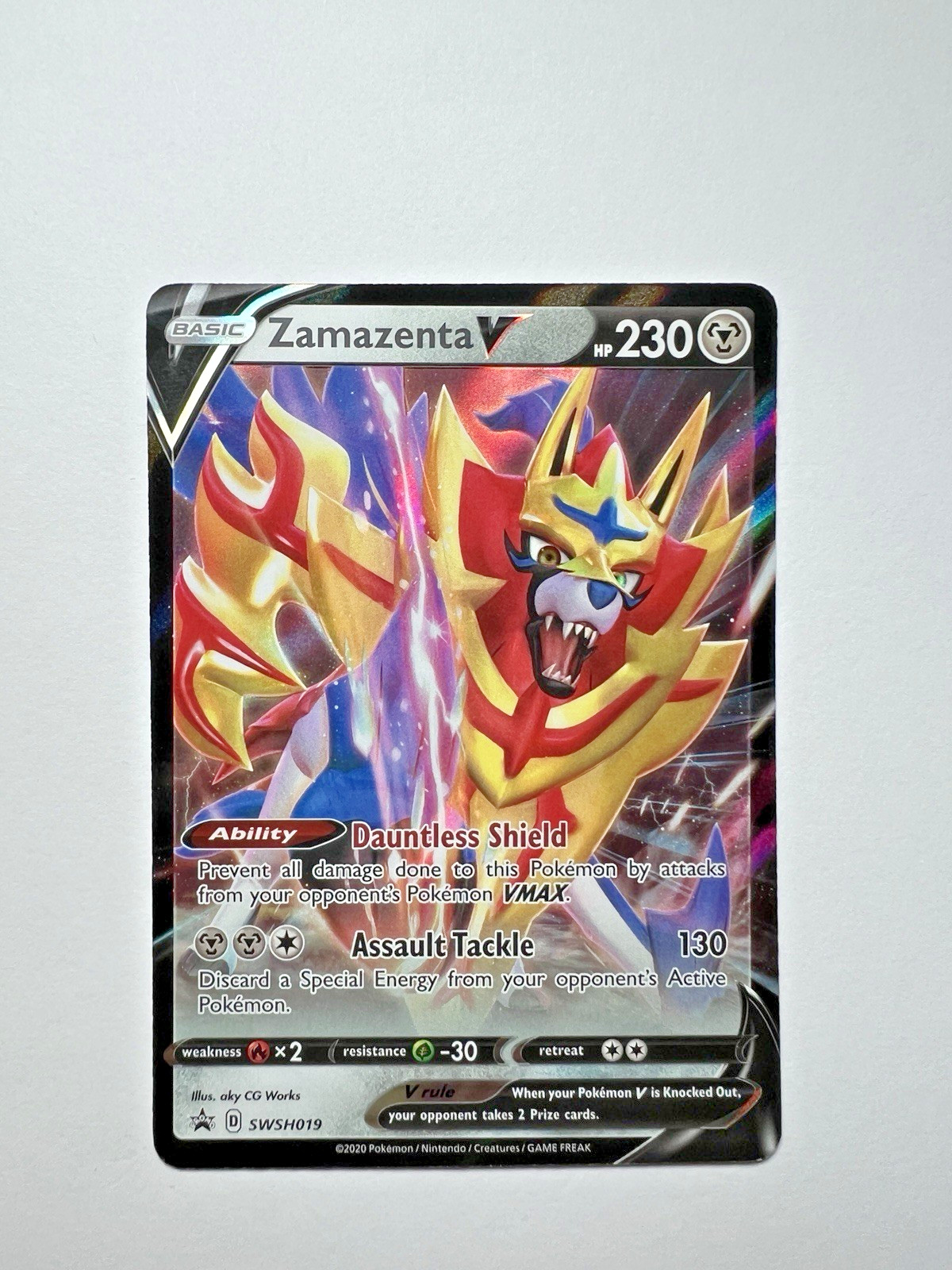 Pokémon Zamazenta V SWSH019 Black Star Promo - NM
