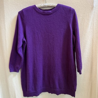 Talbots Audrey 100% Cashmere Crewneck Sweater Plus Petite womens size 1XP