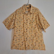 Men's Pierre Cardin Button Down Shirt, Geometric Pattern Size XXL
