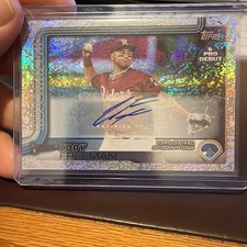 2025 Topps Pro Debut Cody Freeman Sparkle Foil Auto /175 #PD-97 Rangers. READ