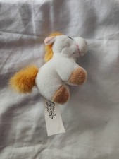 Vintage 90s Galoob Mini Pound Puppies Farm White Horse Pony Stuffed Plush 3  