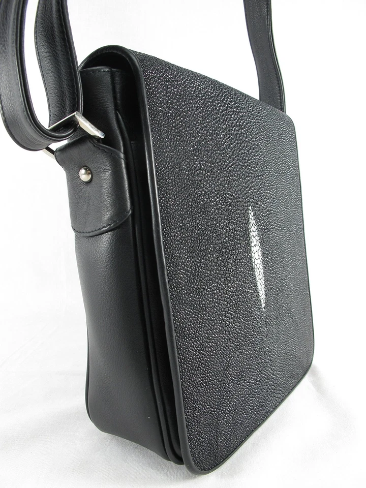 Подлинный скат шагреневой кожи крест тела сумка-планшет - Изображение 4 из 4