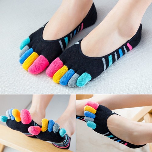 Hosiery Cotton Socks Color Boat Socks 5 Toe Socks Invisible Five-finger Socks - Picture 12 of 18
