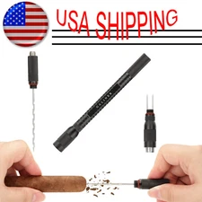 Galiner 4-in-1 Black Cigar Cutter Multitool Dual Size Double Punch Tool Nubber