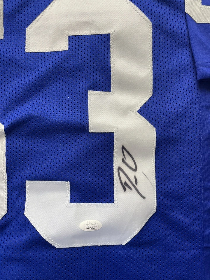 Darius Leonard HAND-SIGNED Indianapolis Colts Autographed Blue Jersey JSA - Image 3 of 3