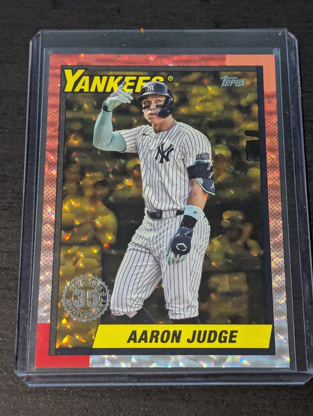 2025 Topps - Aaron Judge 1990 Gold Crackle Foilboard 49/50
