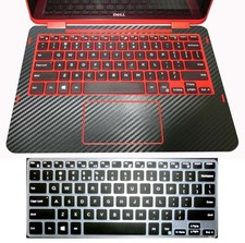 black carbon fiber Palmrest Skin Keyboard Cover for Dell Inspiron 11 3000 serie