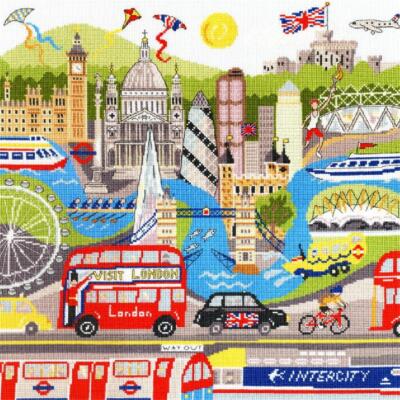 Bothy Threads Kreuzstich-Set ''London'', 36x38cm, XLS4, Zählmuster