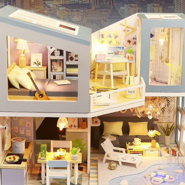 glass dollhouse