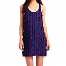 Ali Ro Circle Dot Applique Racerback Purple Blue Dress 0