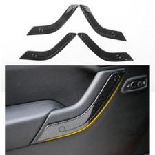 Carbon Fiber Interior Door Handle Cover Trim 4door For Jeep Wrangler Jk 2011-17