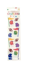 Mrs. Grossman's Stickers 3 Sheets Sports Football Helmets Flags Balls Retired